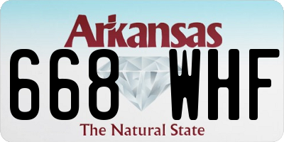 AR license plate 668WHF