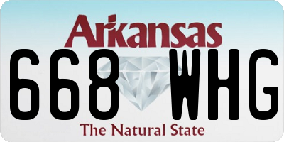 AR license plate 668WHG