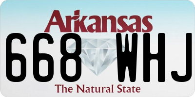 AR license plate 668WHJ
