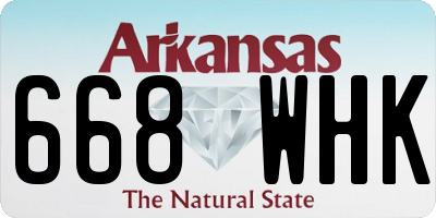 AR license plate 668WHK