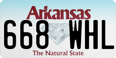 AR license plate 668WHL