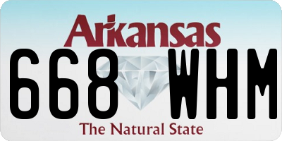 AR license plate 668WHM