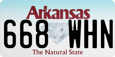 AR license plate 668WHN