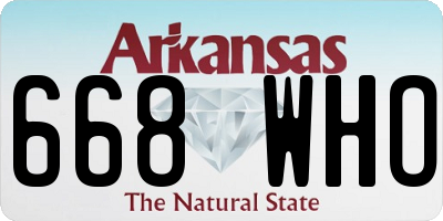AR license plate 668WHO