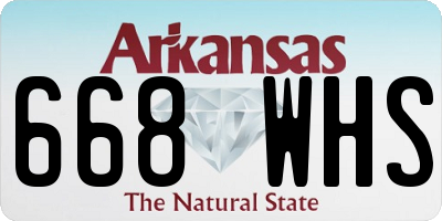 AR license plate 668WHS