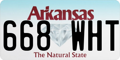 AR license plate 668WHT