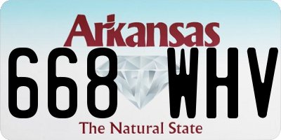 AR license plate 668WHV