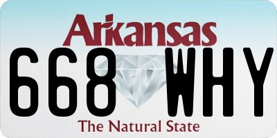 AR license plate 668WHY