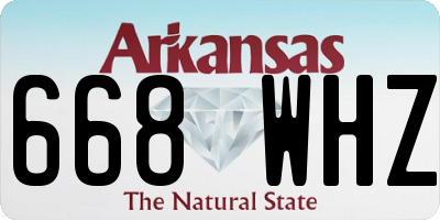 AR license plate 668WHZ