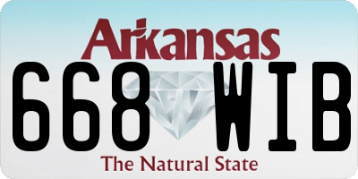 AR license plate 668WIB