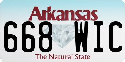 AR license plate 668WIC