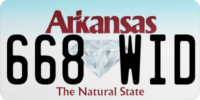 AR license plate 668WID