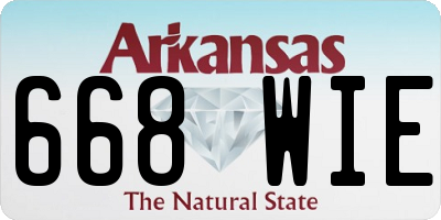 AR license plate 668WIE