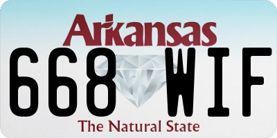 AR license plate 668WIF