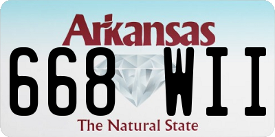 AR license plate 668WII