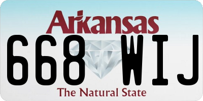 AR license plate 668WIJ
