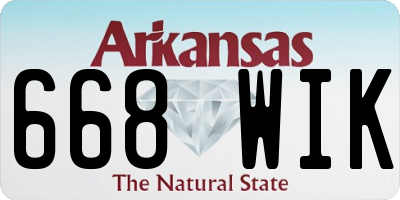 AR license plate 668WIK