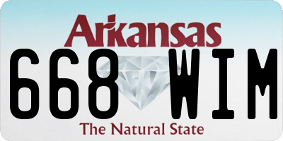 AR license plate 668WIM