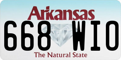 AR license plate 668WIO