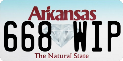 AR license plate 668WIP
