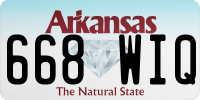 AR license plate 668WIQ