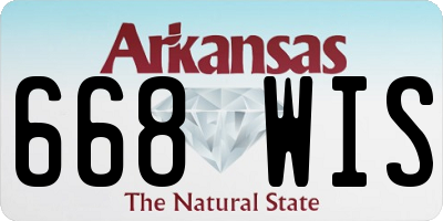 AR license plate 668WIS