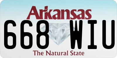 AR license plate 668WIU