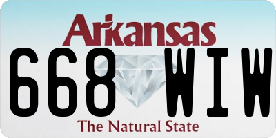 AR license plate 668WIW