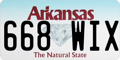 AR license plate 668WIX