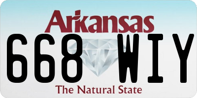 AR license plate 668WIY