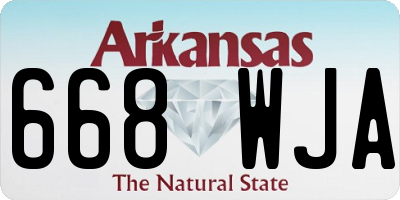 AR license plate 668WJA