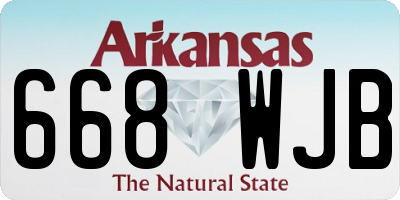 AR license plate 668WJB