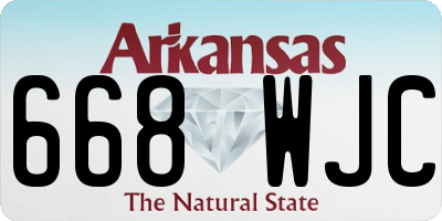 AR license plate 668WJC