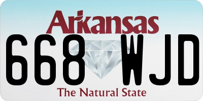 AR license plate 668WJD