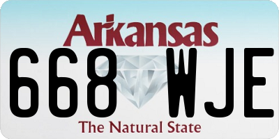 AR license plate 668WJE
