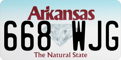 AR license plate 668WJG