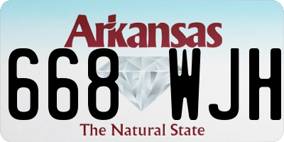AR license plate 668WJH