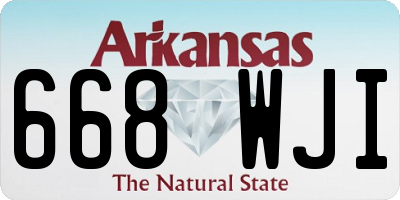 AR license plate 668WJI