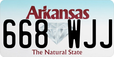 AR license plate 668WJJ