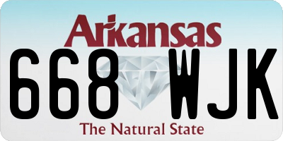 AR license plate 668WJK