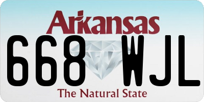 AR license plate 668WJL
