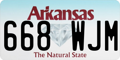 AR license plate 668WJM