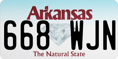AR license plate 668WJN