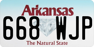 AR license plate 668WJP