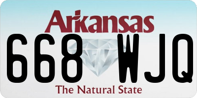 AR license plate 668WJQ