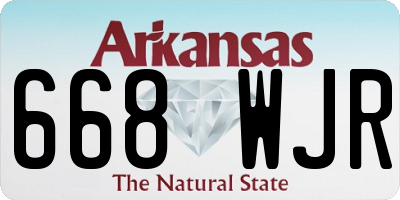 AR license plate 668WJR