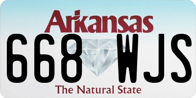 AR license plate 668WJS
