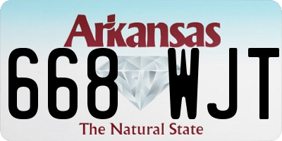 AR license plate 668WJT