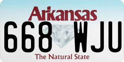 AR license plate 668WJU