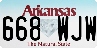 AR license plate 668WJW